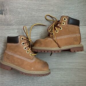 Timberland Kids' Brown Waterproof Lace-Up Boots Size 5